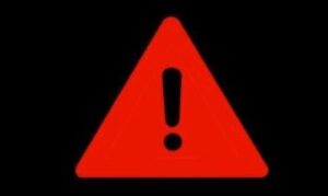 red triangle warning light on dashboard with no other lights